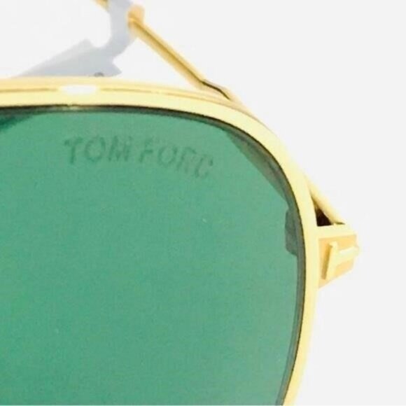New  - Tom Ford Alec Sunglasses Pilot Sunglasses Deep Gold FT0824 Sunglasses - Picture 3 of 10